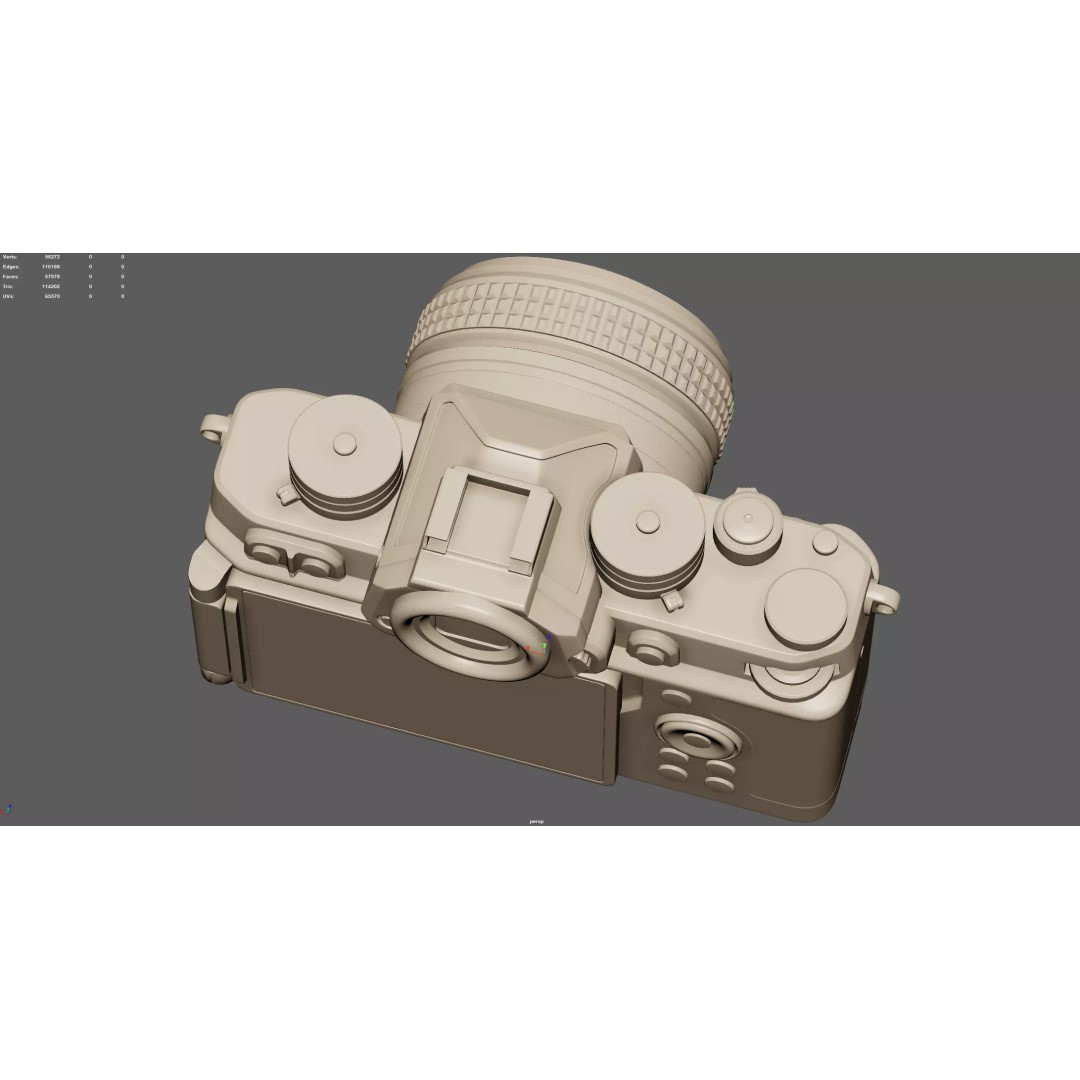 Nikon Zf Digital Camera 3D Model – High Poly PBR Asset, FBX, OBJ - View 15