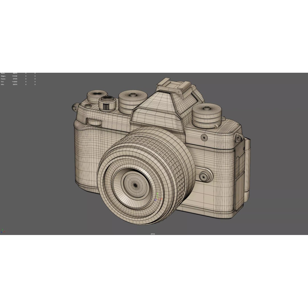 Nikon Zf Digital Camera 3D Model – High Poly PBR Asset, FBX, OBJ - View 6