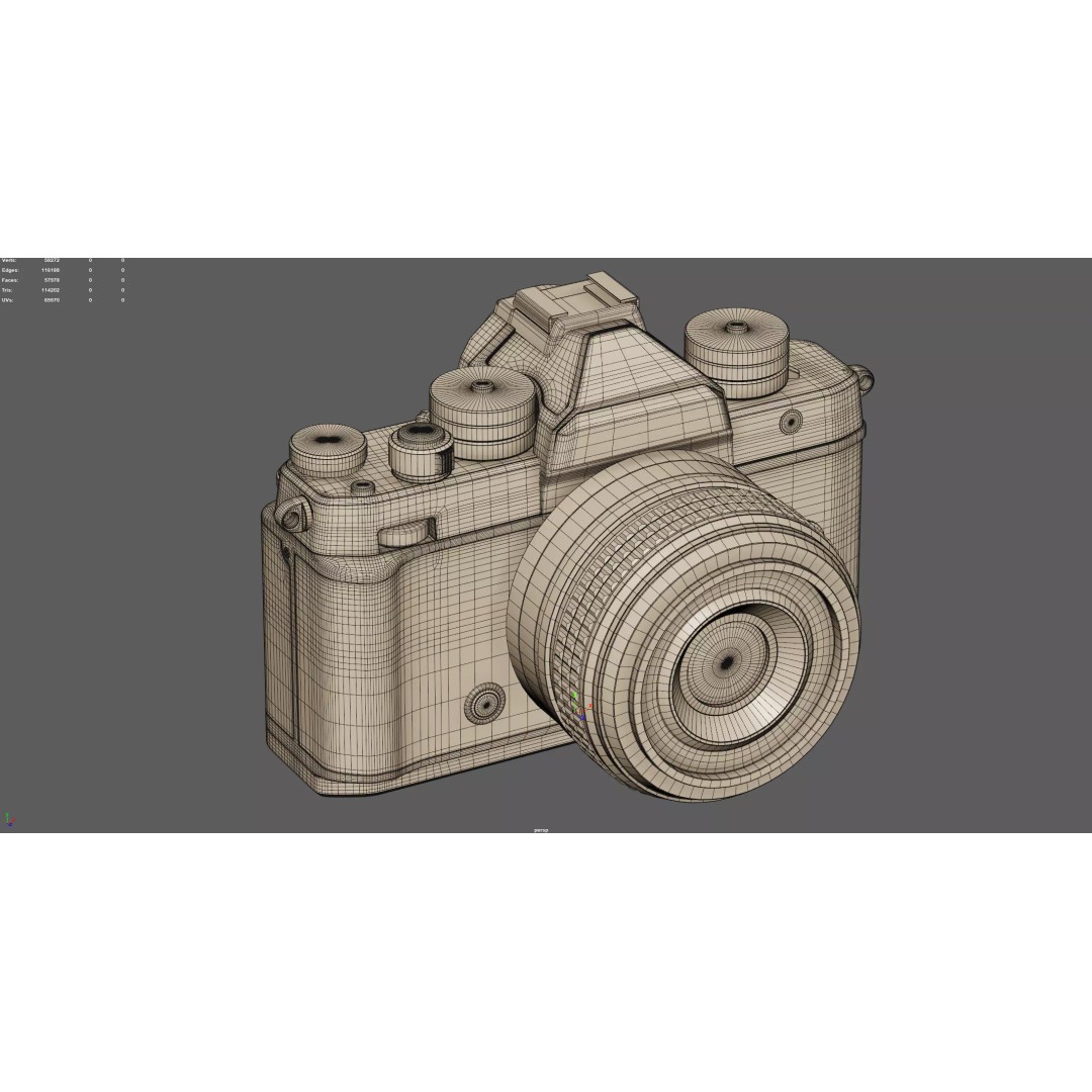 Nikon Zf Digital Camera 3D Model – High Poly PBR Asset, FBX, OBJ - View 8
