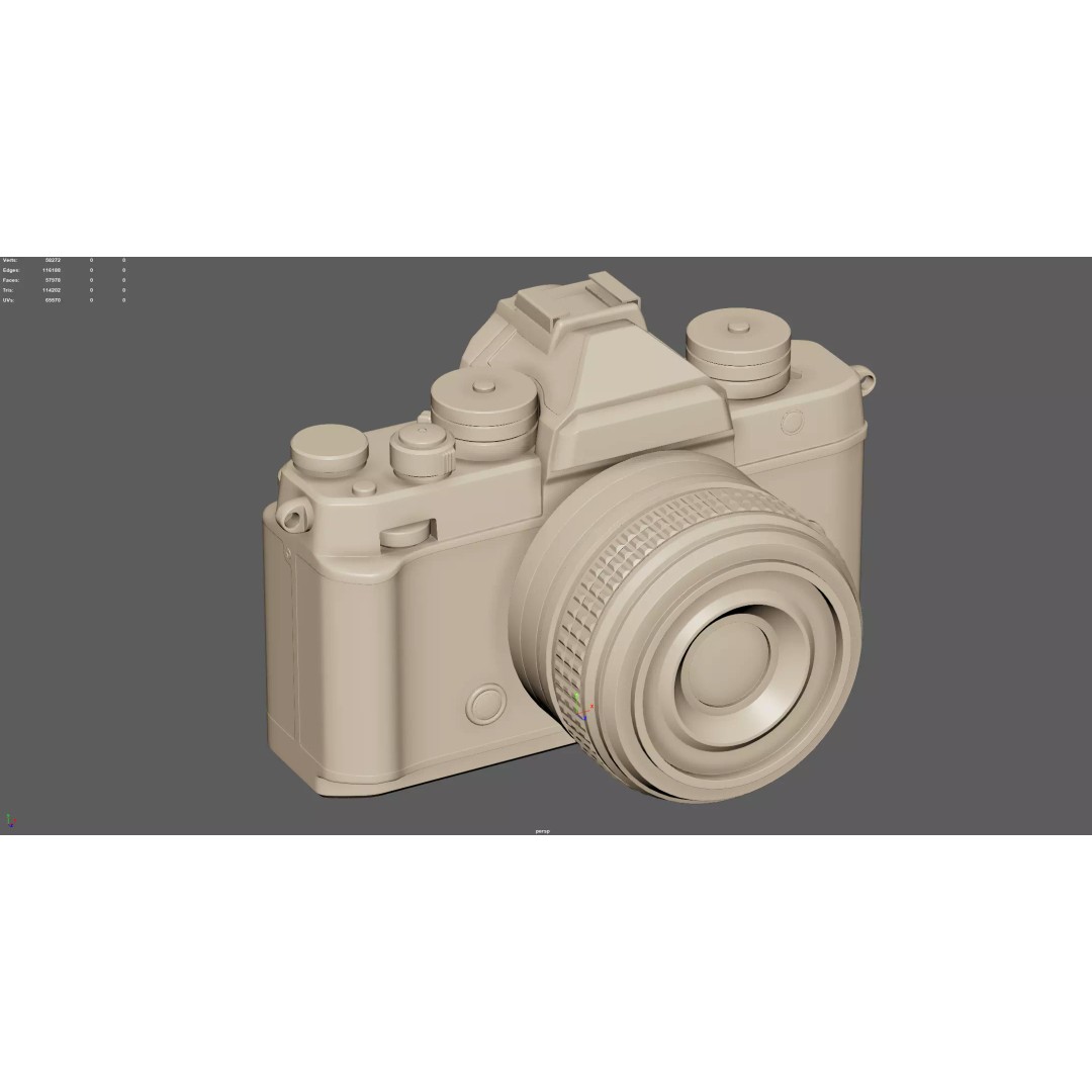 Nikon Zf Digital Camera 3D Model – High Poly PBR Asset, FBX, OBJ - View 9