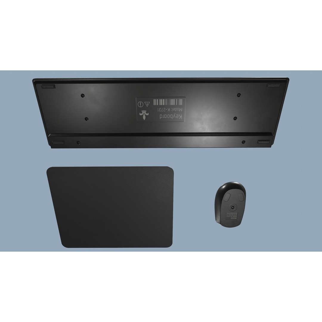 Computer Mouse and Keyboard 3D Model – Low Poly Game Ready with PBR Textures - View 10