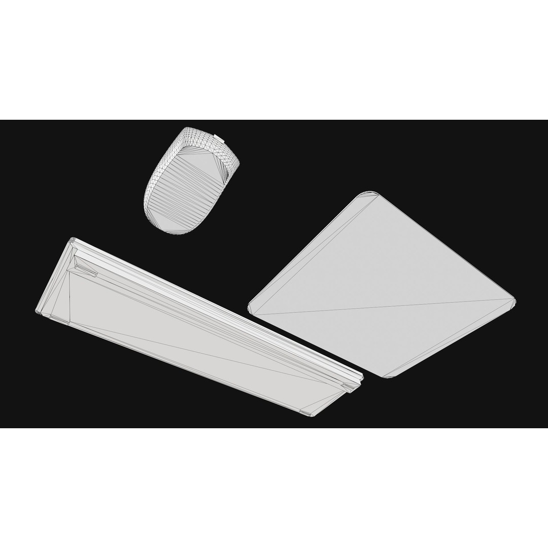 Computer Mouse and Keyboard 3D Model – Low Poly Game Ready with PBR Textures - View 13
