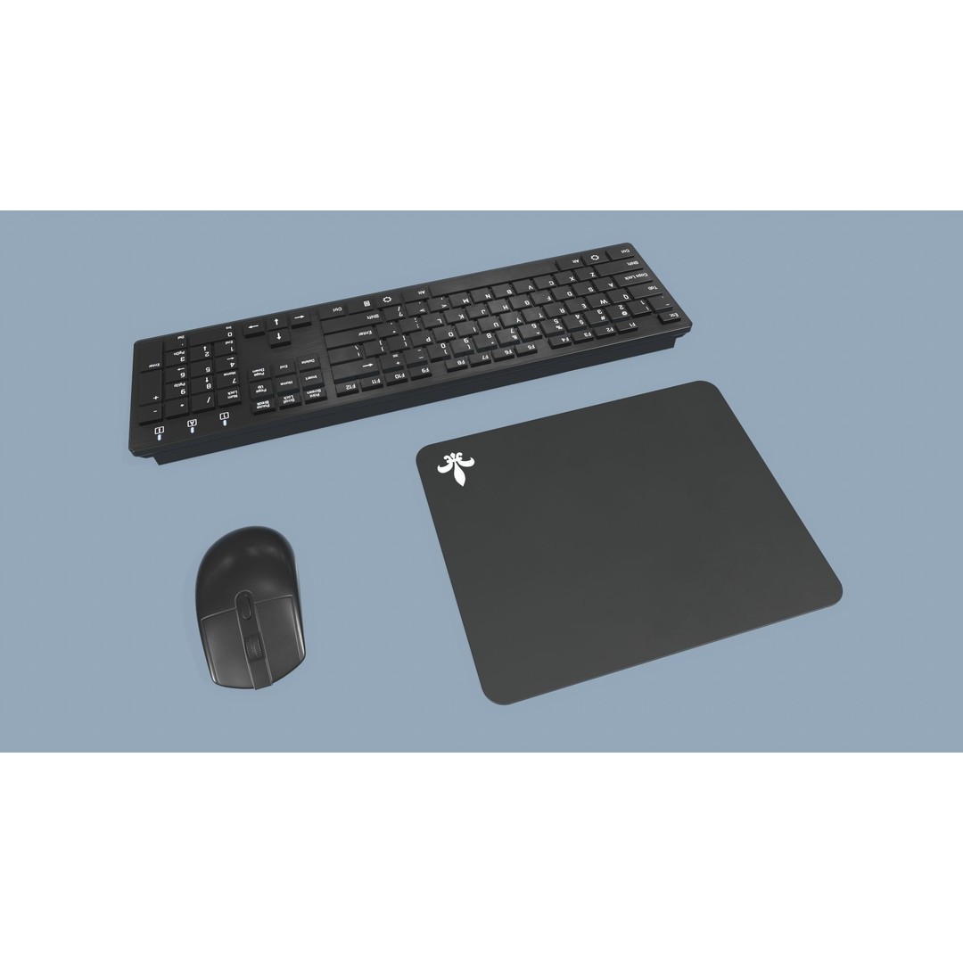 Computer Mouse and Keyboard 3D Model – Low Poly Game Ready with PBR Textures - View 6