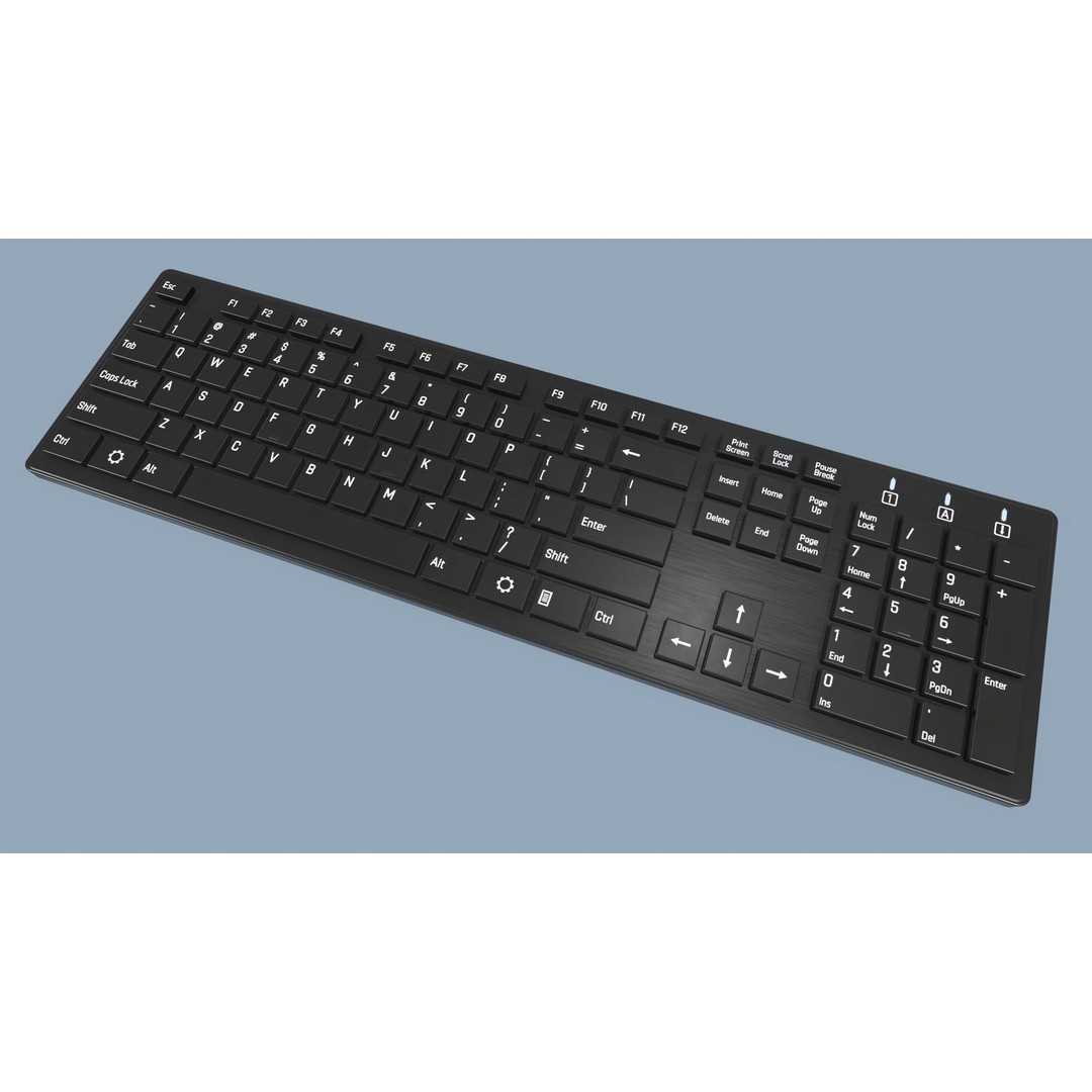 Computer Mouse and Keyboard 3D Model – Low Poly Game Ready with PBR Textures - View 8