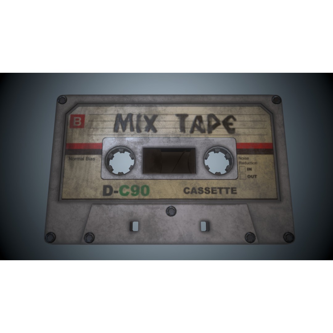 Cassette Tapes 3D Model – Low Poly Game Asset with PBR Textures - View 11