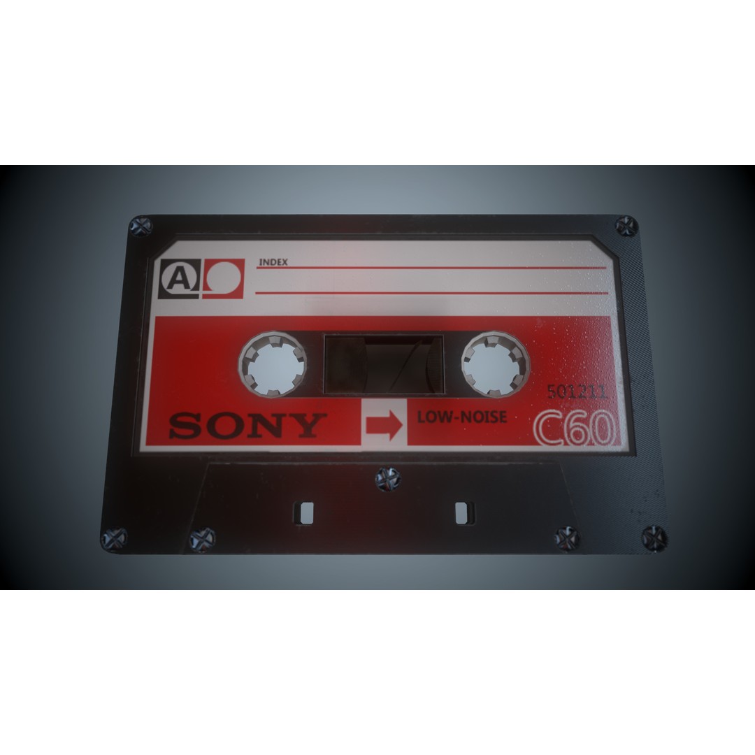 Cassette Tapes 3D Model – Low Poly Game Asset with PBR Textures - View 12