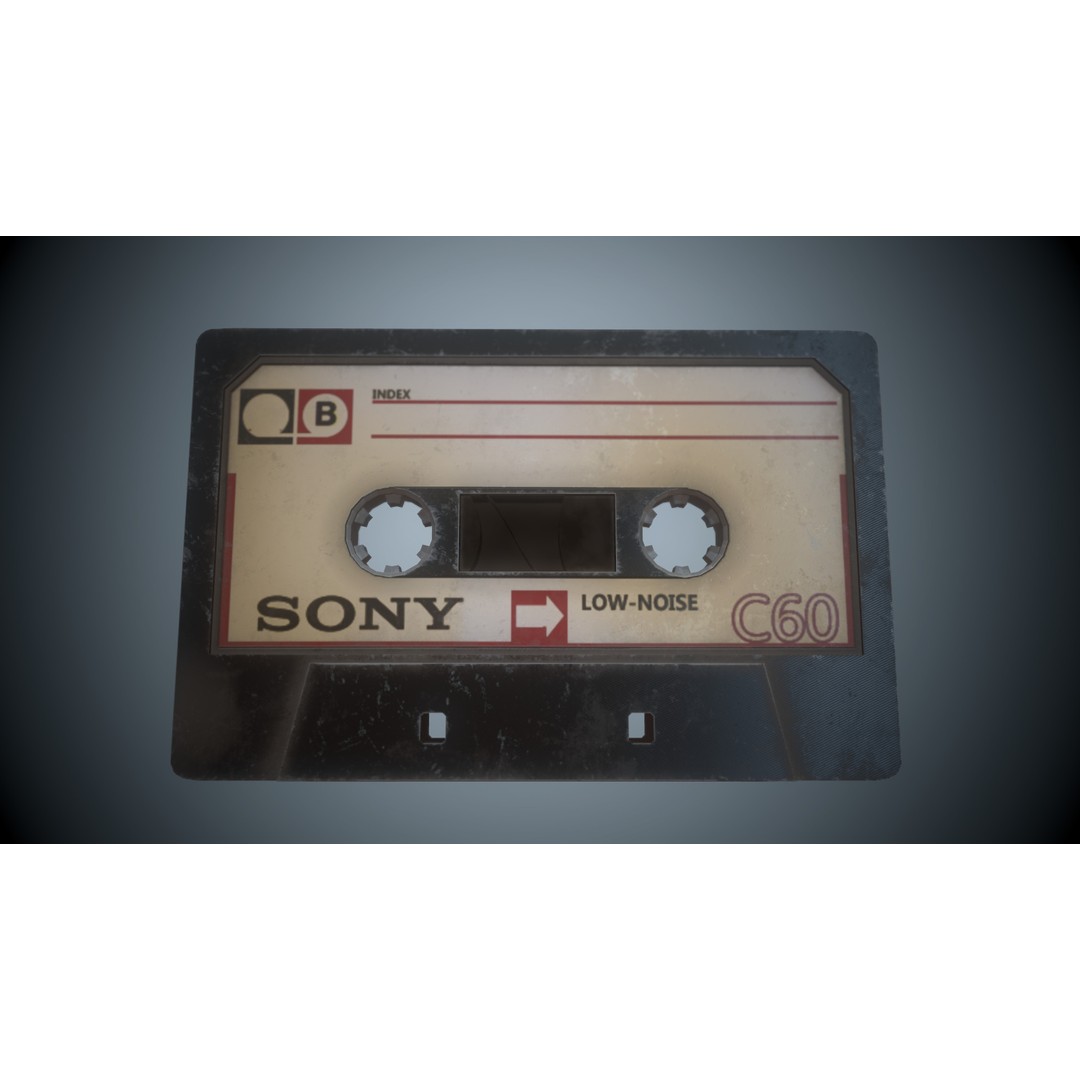 Cassette Tapes 3D Model – Low Poly Game Asset with PBR Textures - View 13
