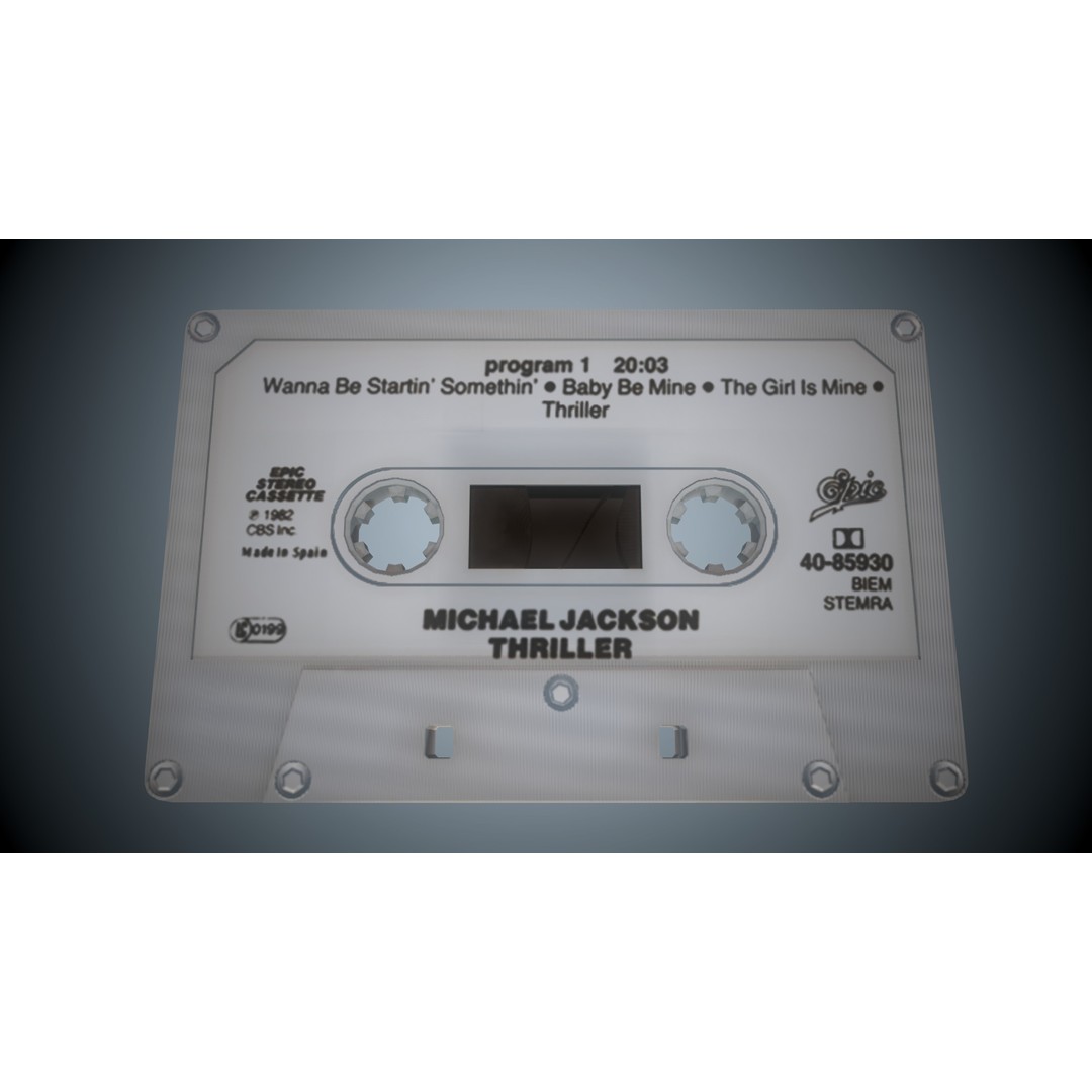 Cassette Tapes 3D Model – Low Poly Game Asset with PBR Textures - View 14