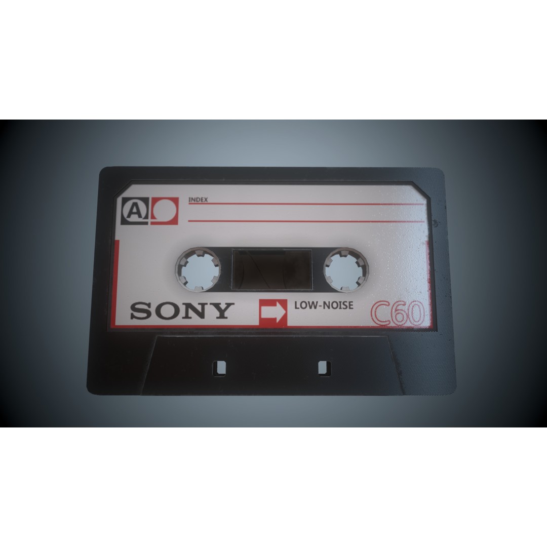 Cassette Tapes 3D Model – Low Poly Game Asset with PBR Textures - View 17