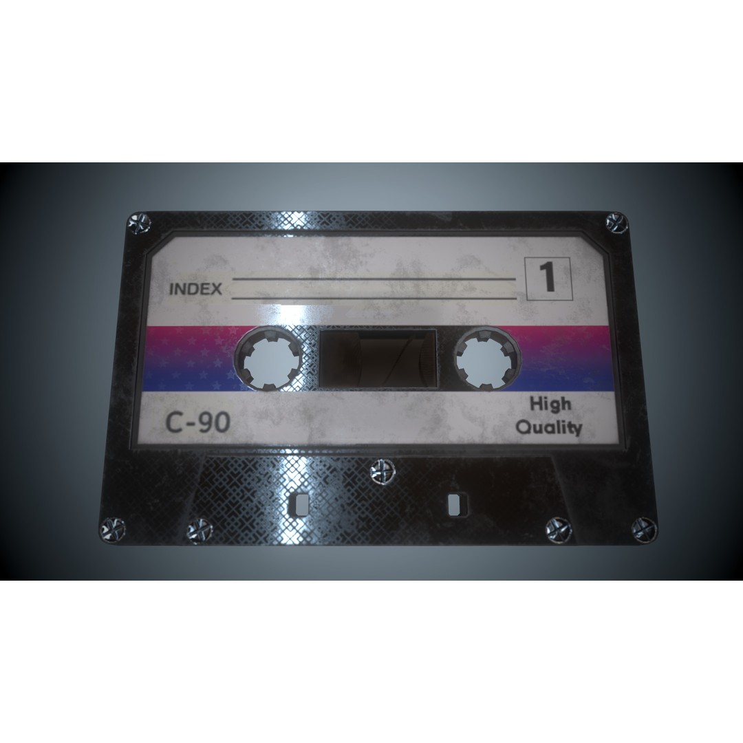 Cassette Tapes 3D Model – Low Poly Game Asset with PBR Textures - View 21
