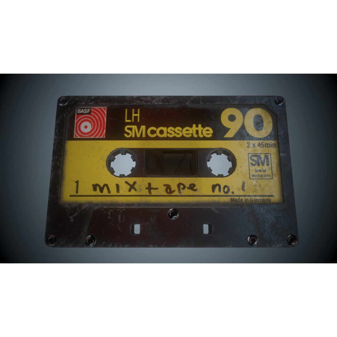 Cassette Tapes 3D Model – Low Poly Game Asset with PBR Textures - View 5