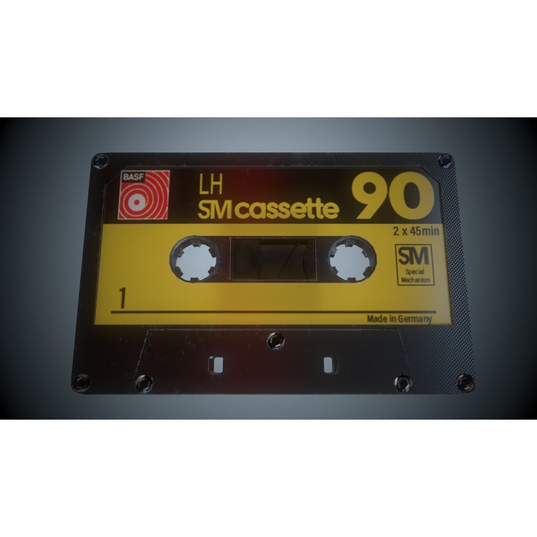 Cassette Tapes 3D Model – Low Poly Game Asset with PBR Textures - View 6