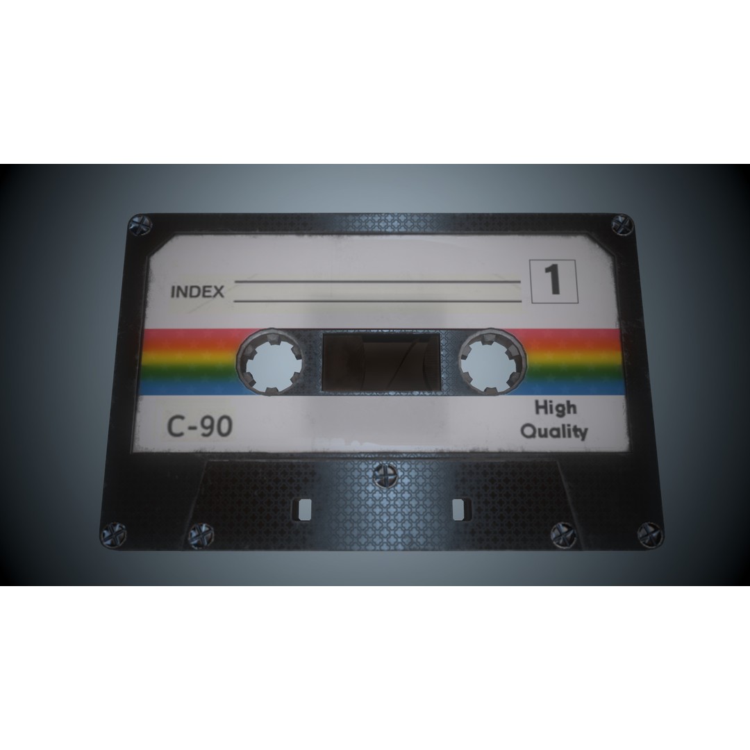 Cassette Tapes 3D Model – Low Poly Game Asset with PBR Textures - View 7