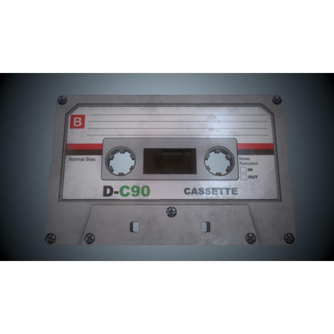 Cassette Tapes 3D Model – Low Poly Game Asset with PBR Textures - View 8