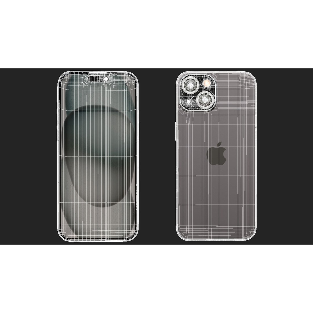 Apple iPhone 15 Green 3D Model – Low Poly Game Ready, FBX, OBJ - View 17
