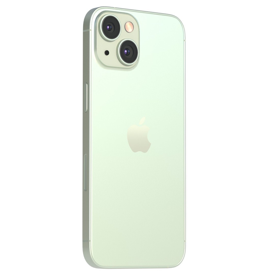Apple iPhone 15 Green 3D Model – Low Poly Game Ready, FBX, OBJ - View 4