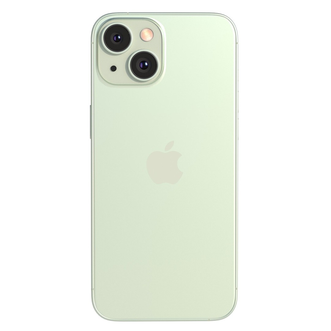 Apple iPhone 15 Green 3D Model – Low Poly Game Ready, FBX, OBJ - View 5
