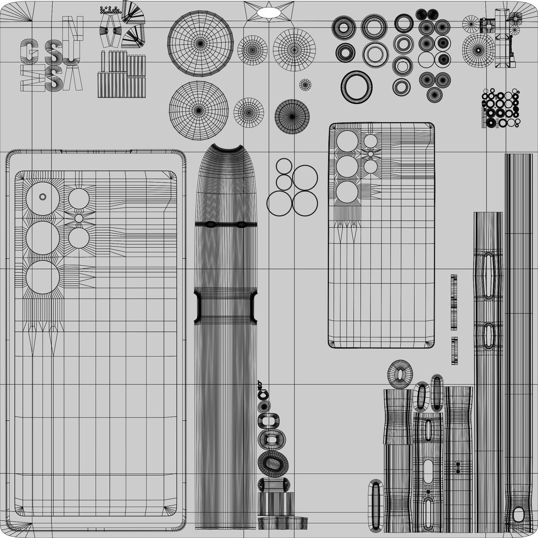 Samsung Galaxy S25 Ultra 3D Model – Titanium Whitesilver Phone, FBX & OBJ - View 12