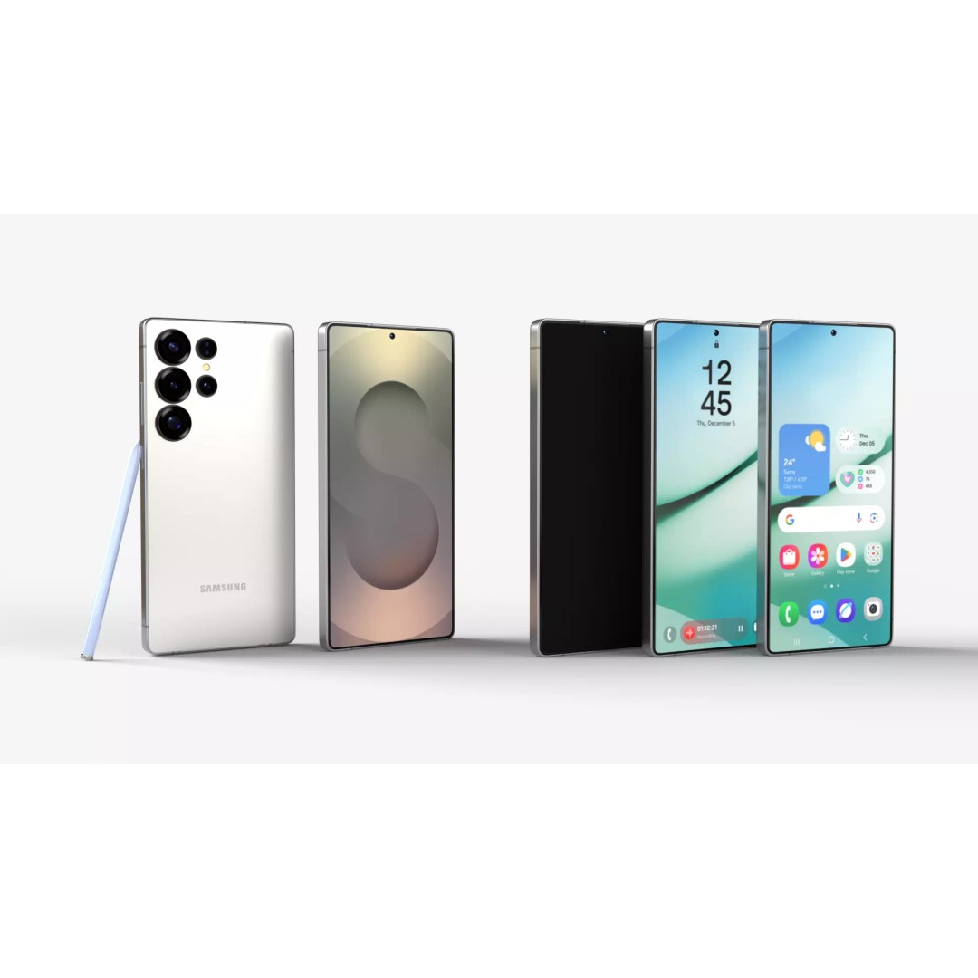 Samsung Galaxy S25 Ultra 3D Model – Titanium Whitesilver Phone, FBX & OBJ - View 2