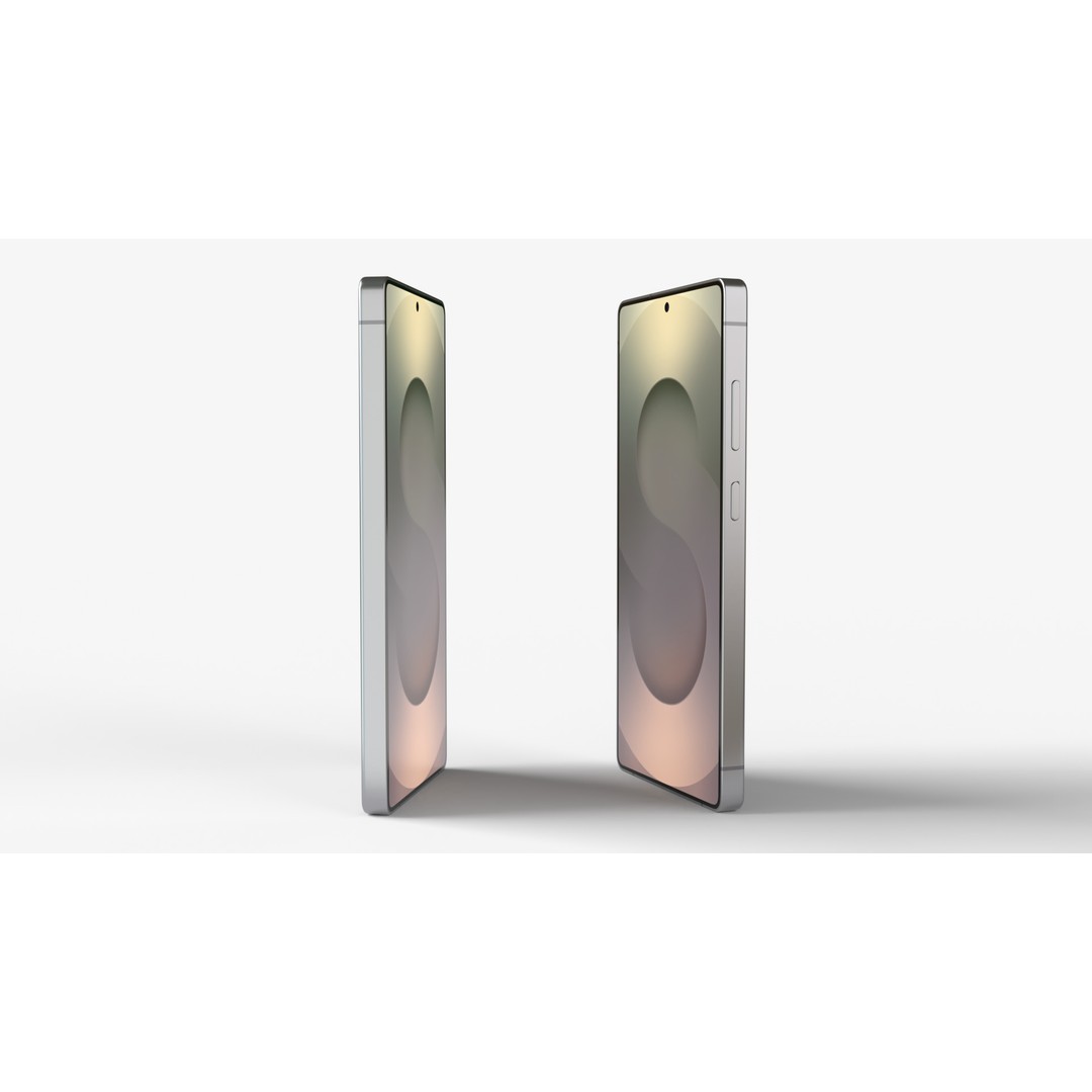 Samsung Galaxy S25 Ultra 3D Model – Titanium Whitesilver Phone, FBX & OBJ - View 5