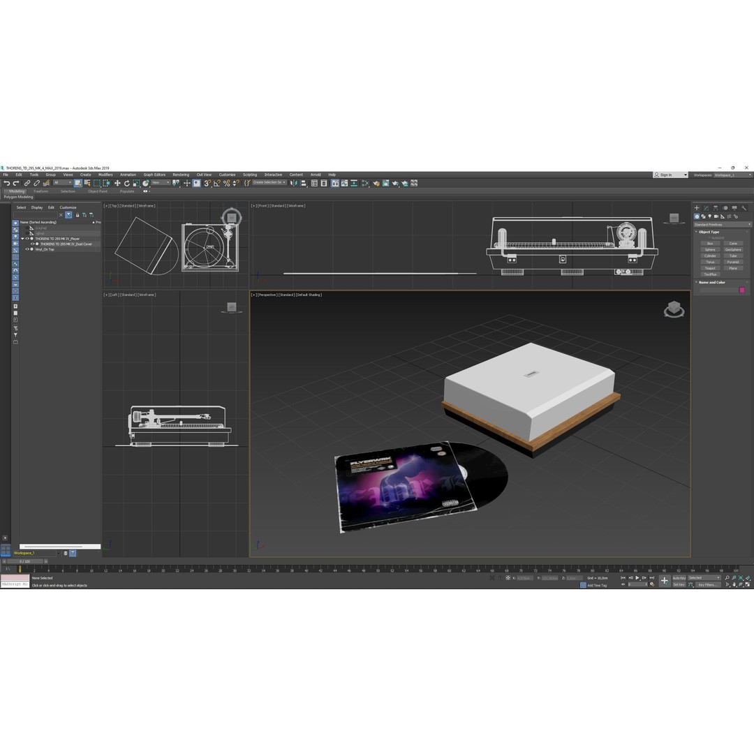 THORENS TD 295 MK IV Turntable 3D Model – High Detail, PBR, Blender, FBX - View 17