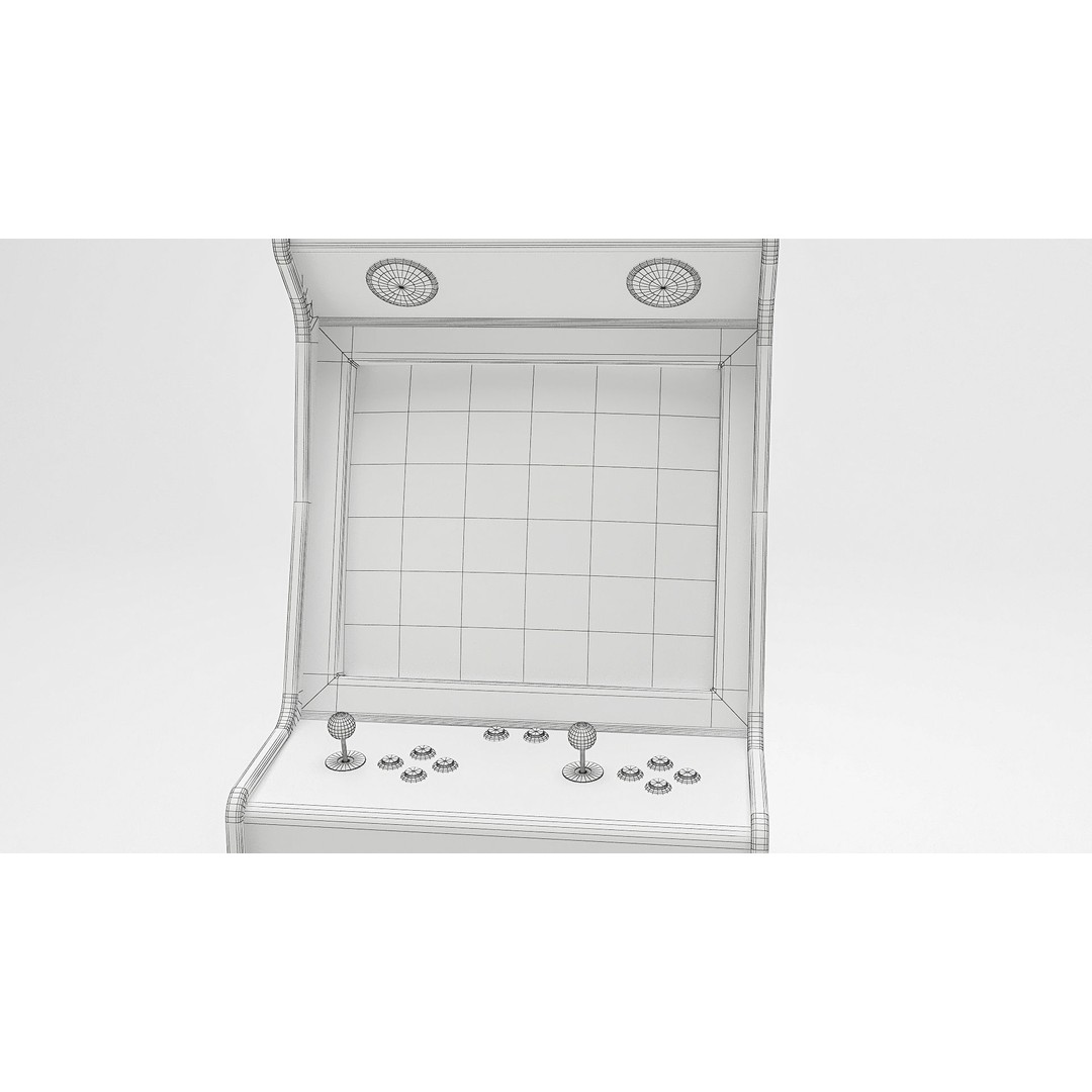 Space Hunt Arcade Machine 3D Model – Low Poly Game Asset, FBX, PBR - View 12