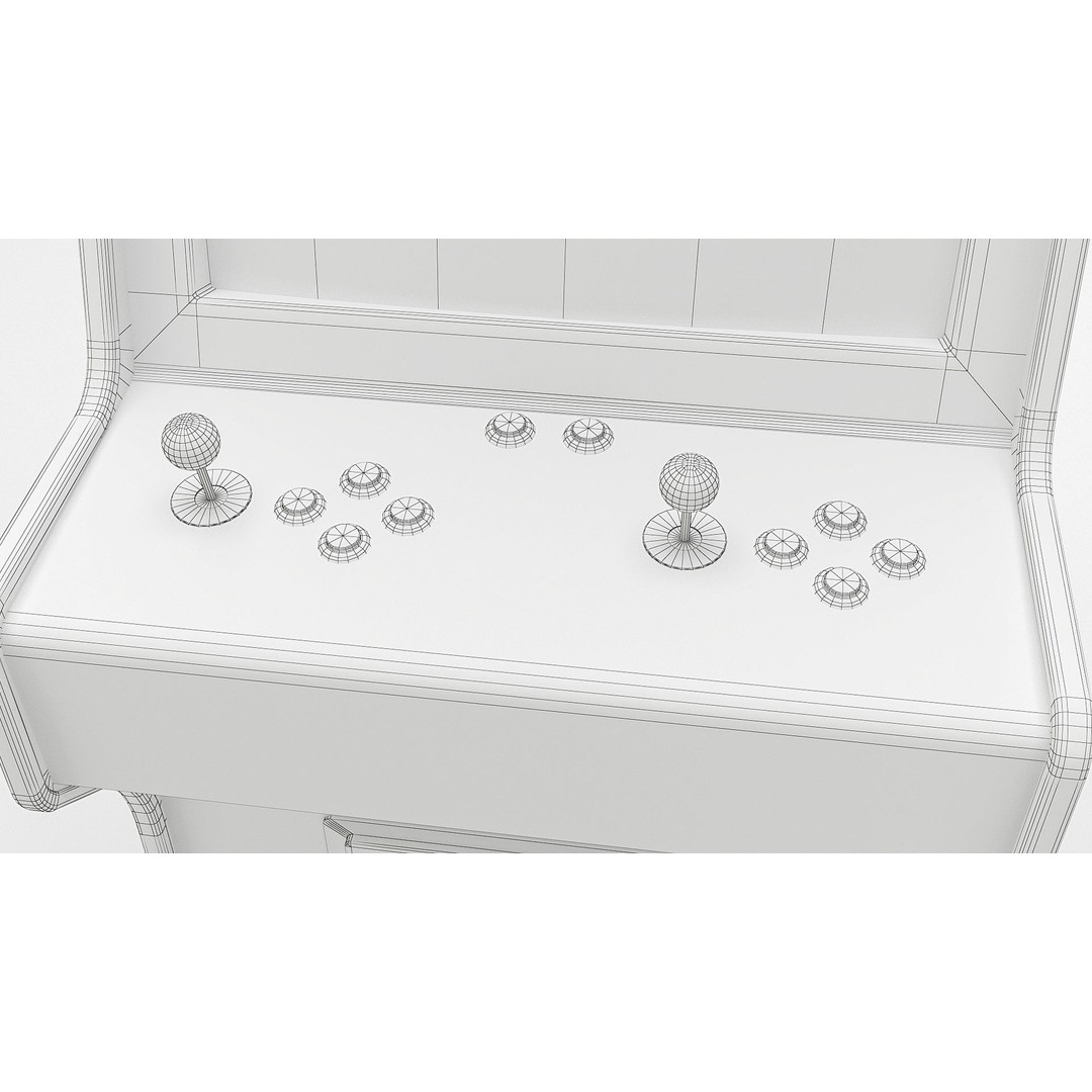 Space Hunt Arcade Machine 3D Model – Low Poly Game Asset, FBX, PBR - View 14