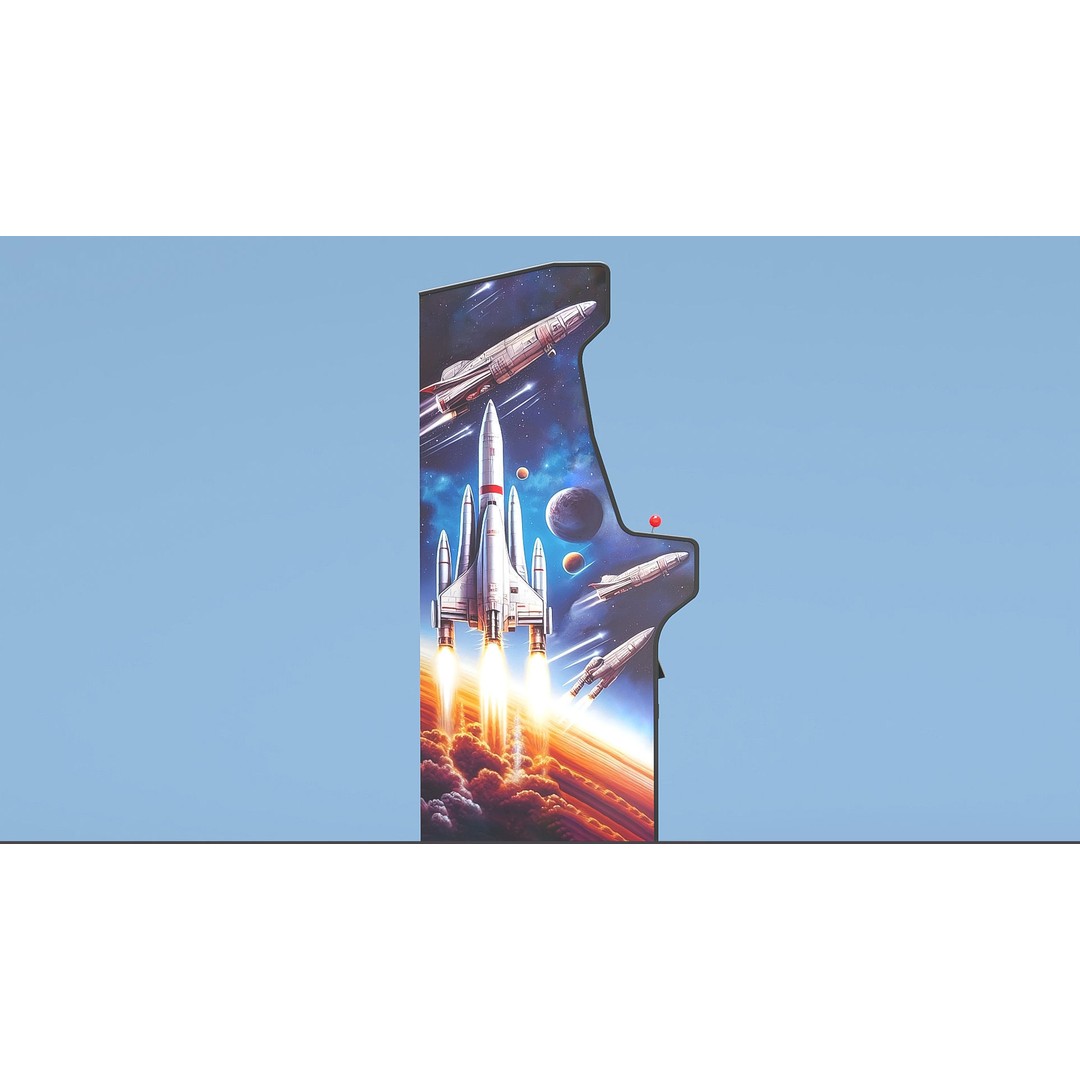 Space Hunt Arcade Machine 3D Model – Low Poly Game Asset, FBX, PBR - View 6