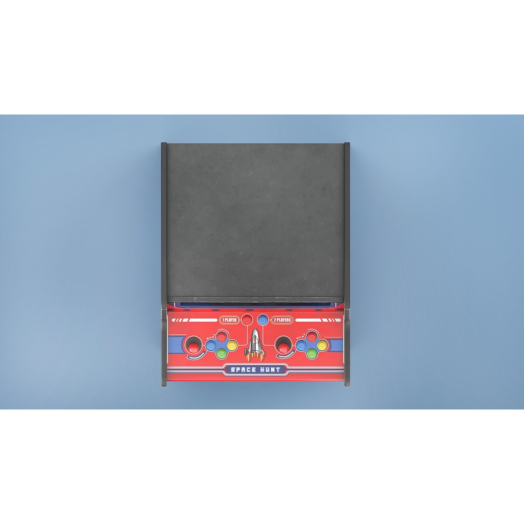 Space Hunt Arcade Machine 3D Model – Low Poly Game Asset, FBX, PBR - View 9