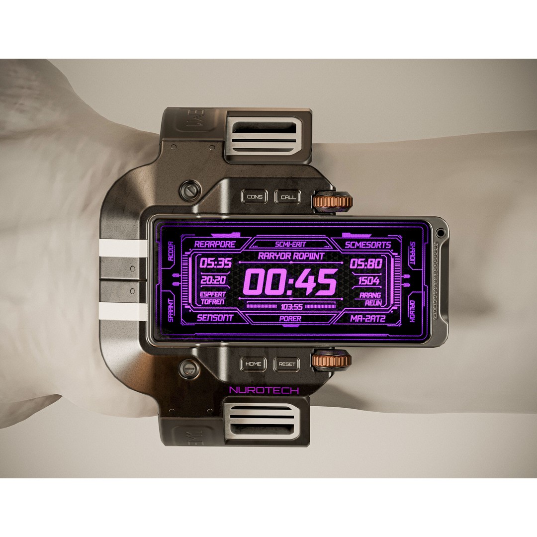 EM1 Watch Concept 3D Model – Low Poly PBR Game Asset, FBX & OBJ - View 10