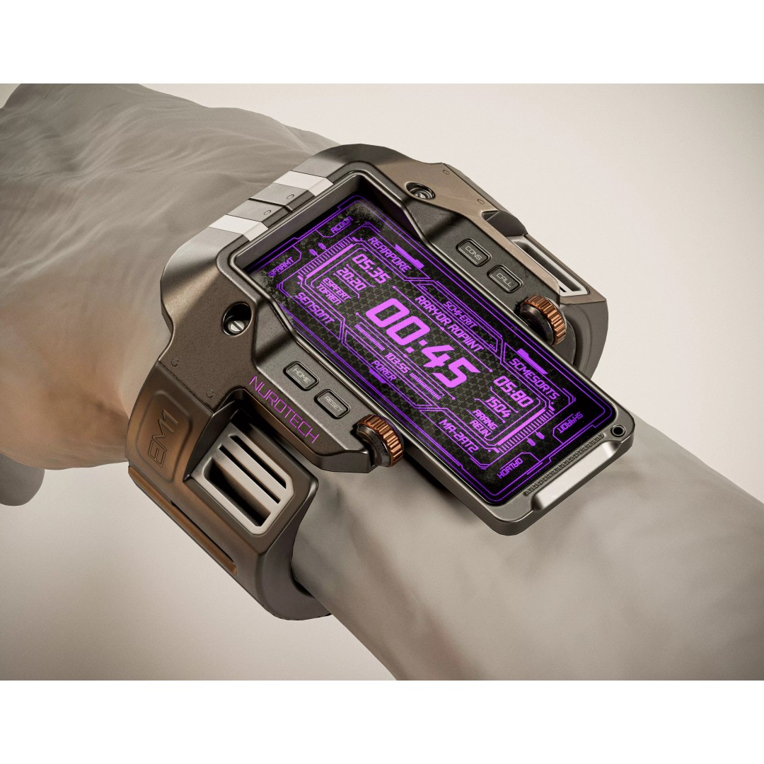 EM1 Watch Concept 3D Model – Low Poly PBR Game Asset, FBX & OBJ - View 2