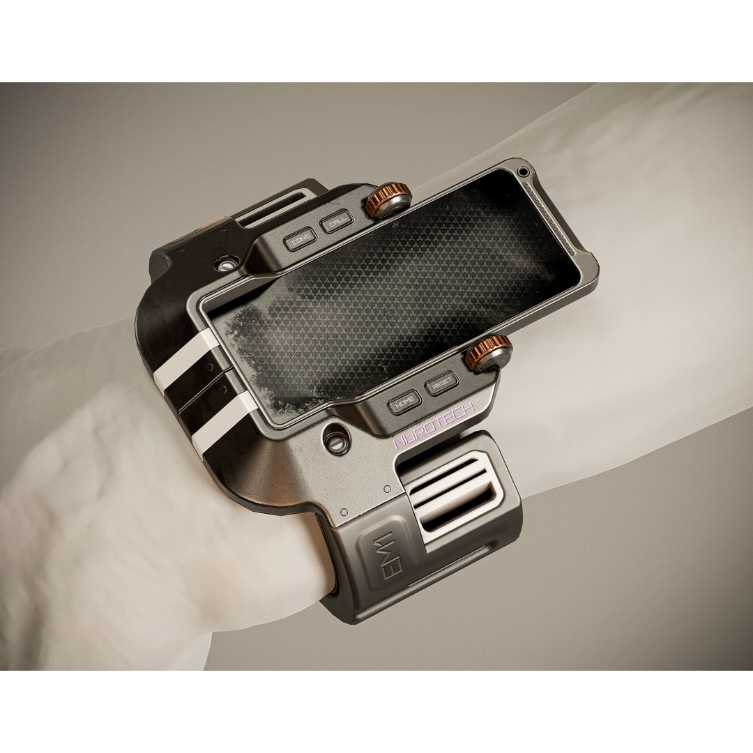 EM1 Watch Concept 3D Model – Low Poly PBR Game Asset, FBX & OBJ - View 7