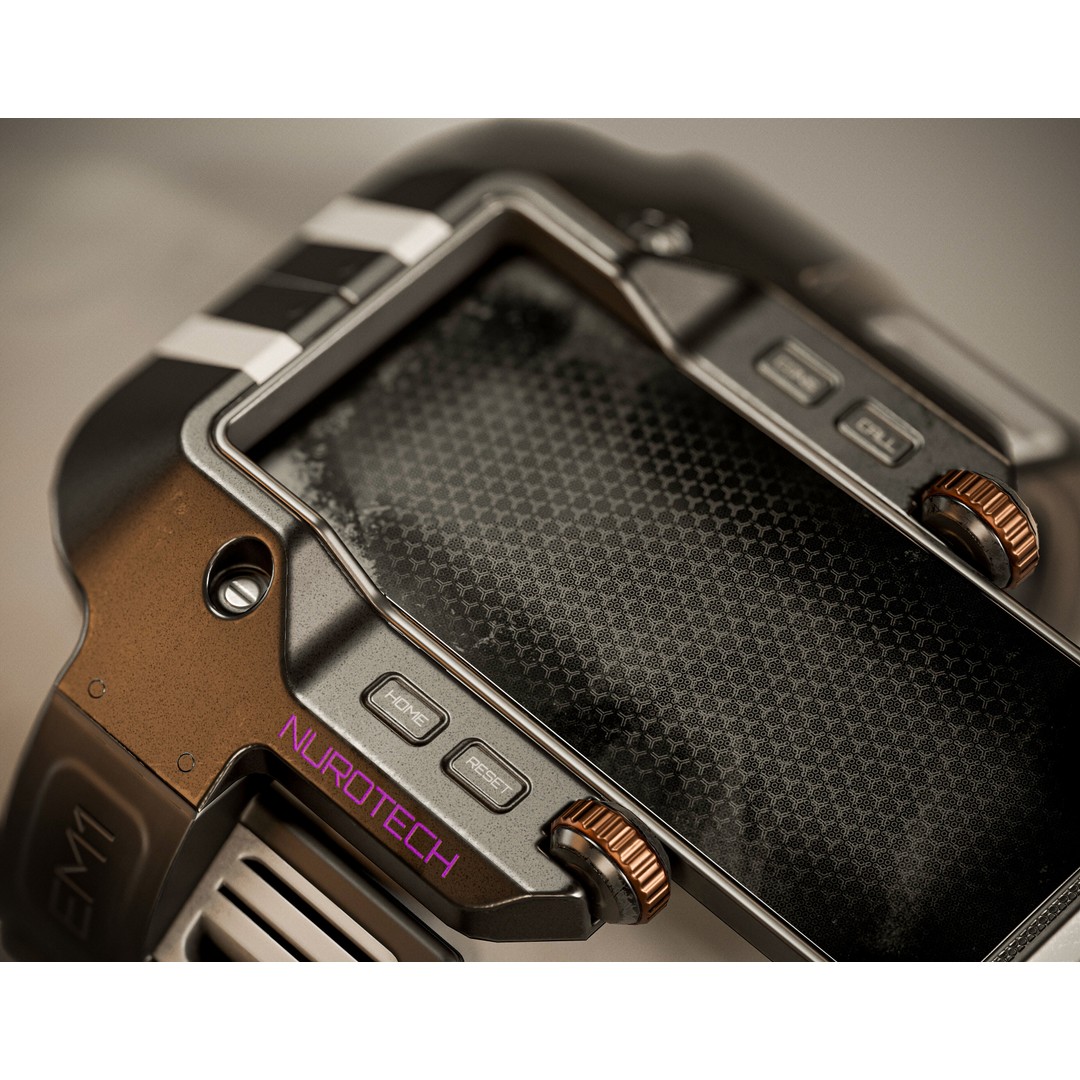 EM1 Watch Concept 3D Model – Low Poly PBR Game Asset, FBX & OBJ - View 9