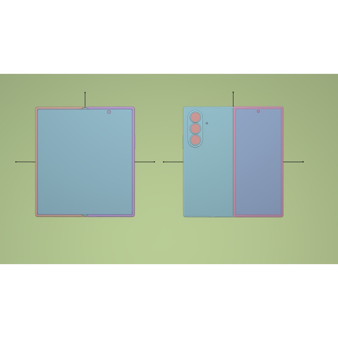 Samsung Galaxy Z Fold 7 3D Model – Rigged PBR Textures, FBX, Blender