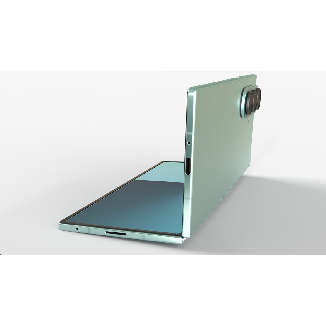 Samsung Galaxy Z Fold 7 3D Model – Rigged PBR Textures, FBX, Blender - View 13