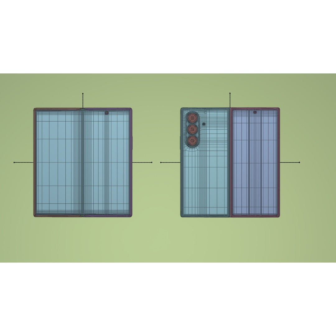 Samsung Galaxy Z Fold 7 3D Model – Rigged PBR Textures, FBX, Blender - View 16