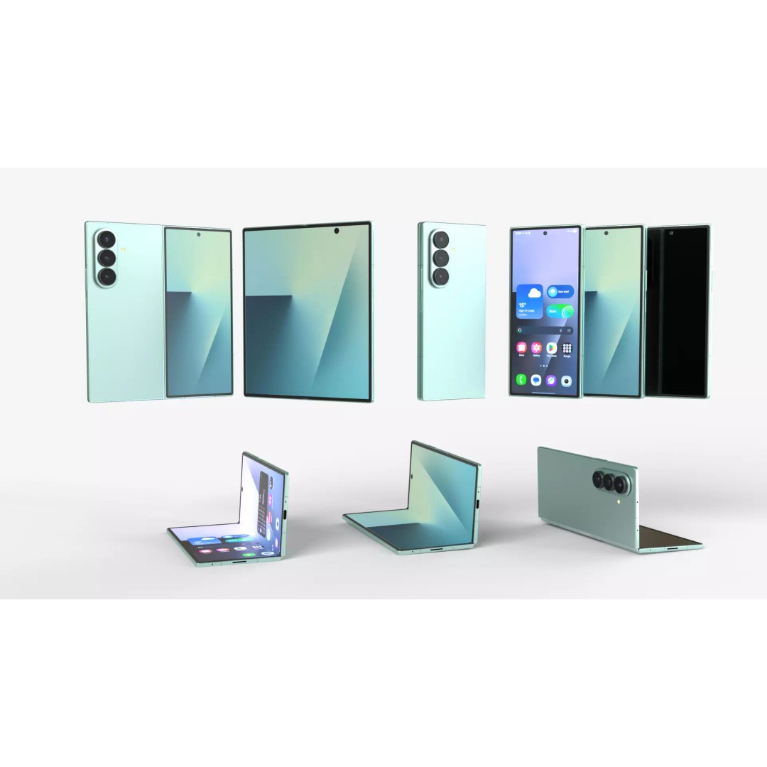 Samsung Galaxy Z Fold 7 3D Model – Rigged PBR Textures, FBX, Blender - View 2