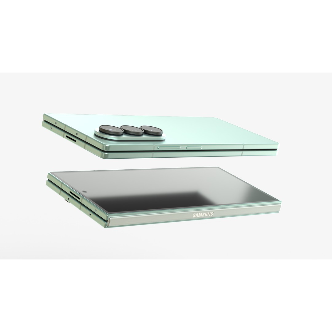 Samsung Galaxy Z Fold 7 3D Model – Rigged PBR Textures, FBX, Blender - View 9