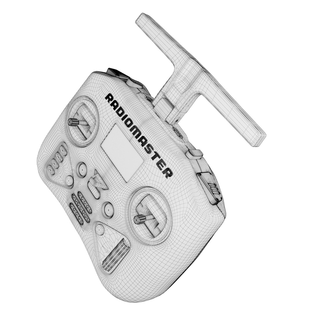 Radio Controller 3D Model – Retro Electronics Asset, FBX & Blender - View 11