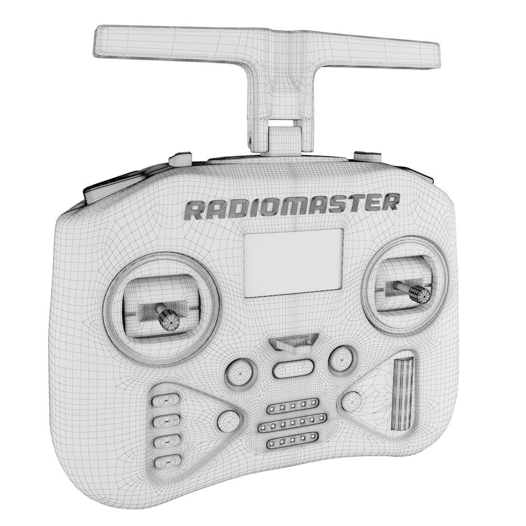 Radio Controller 3D Model – Retro Electronics Asset, FBX & Blender - View 12