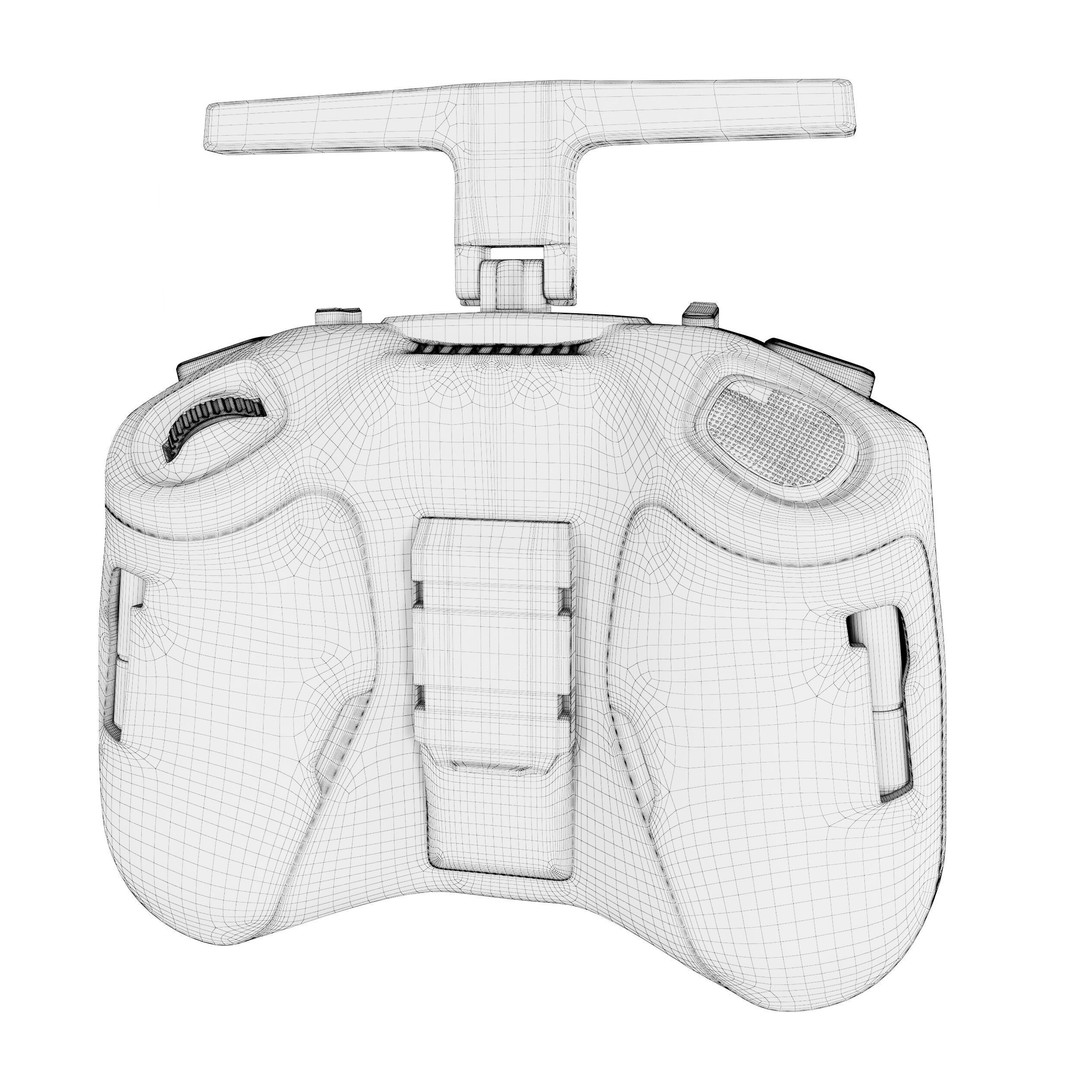 Radio Controller 3D Model – Retro Electronics Asset, FBX & Blender - View 13