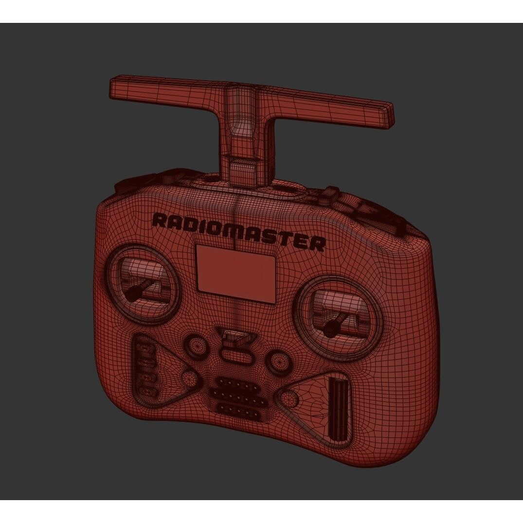 Radio Controller 3D Model – Retro Electronics Asset, FBX & Blender - View 14