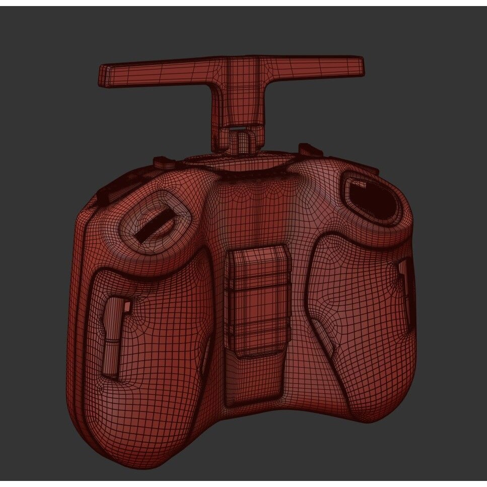 Radio Controller 3D Model – Retro Electronics Asset, FBX & Blender - View 15