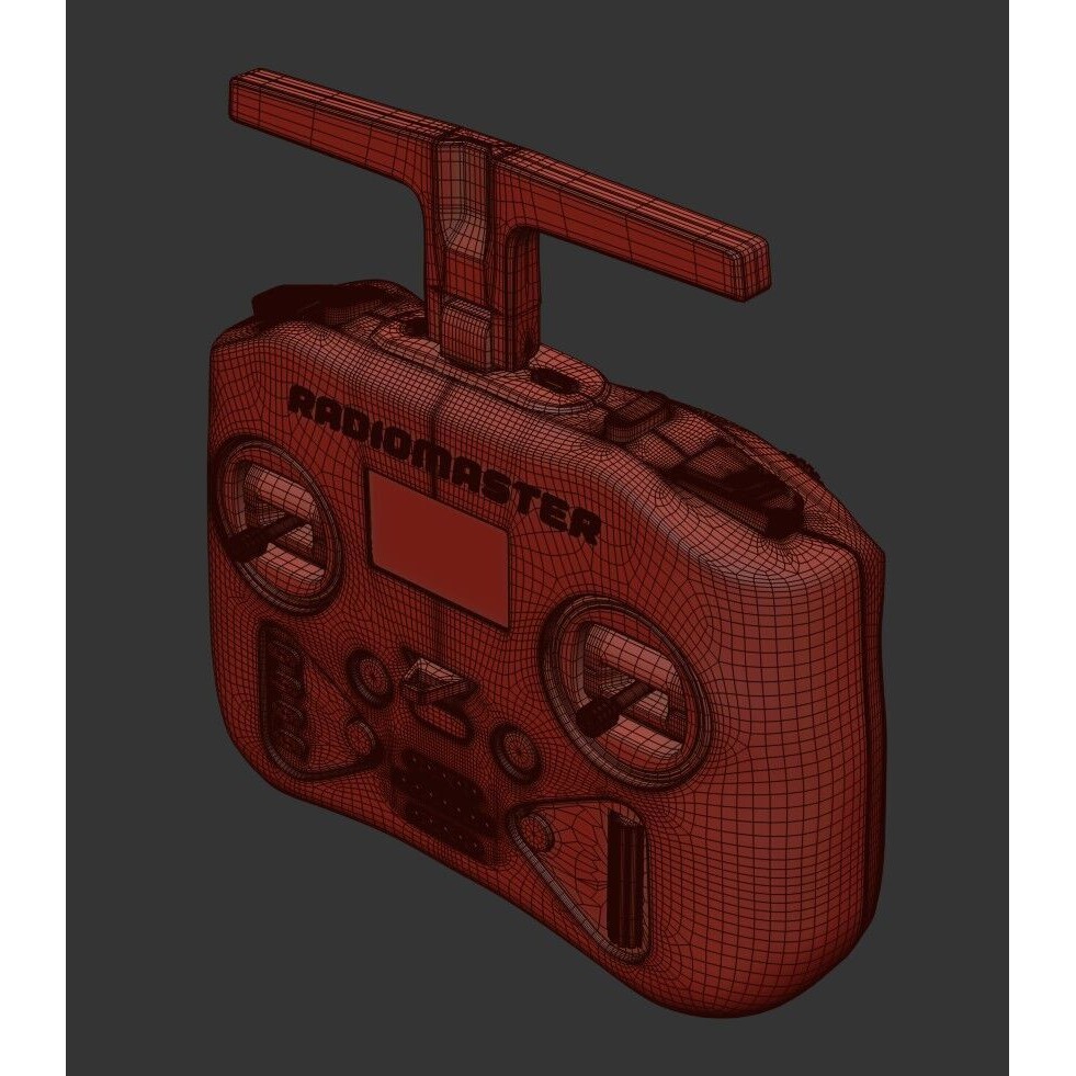 Radio Controller 3D Model – Retro Electronics Asset, FBX & Blender - View 17