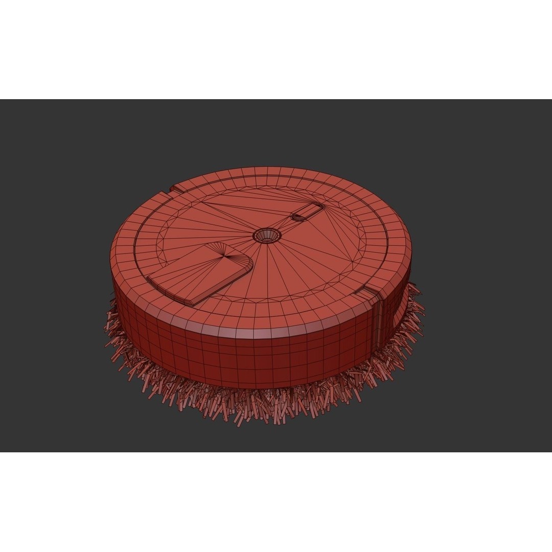 Floor Cleaning Robot 3D Model – Low Poly PBR Game Asset, FBX