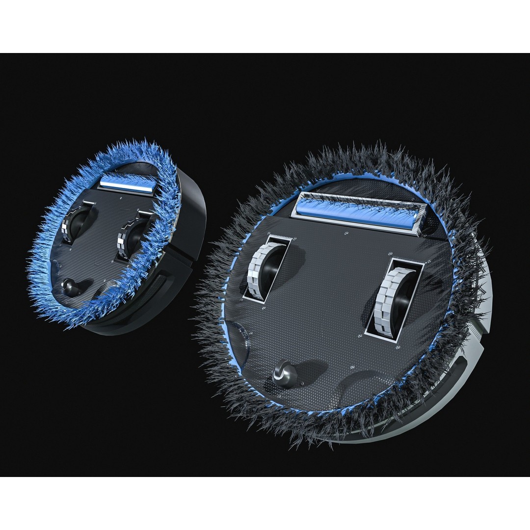 Floor Cleaning Robot 3D Model – Low Poly PBR Game Asset, FBX - View 11