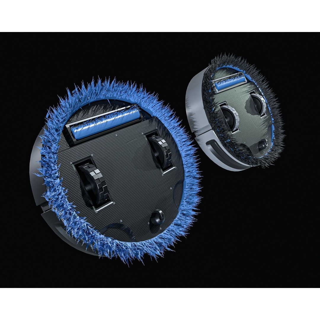 Floor Cleaning Robot 3D Model – Low Poly PBR Game Asset, FBX - View 12