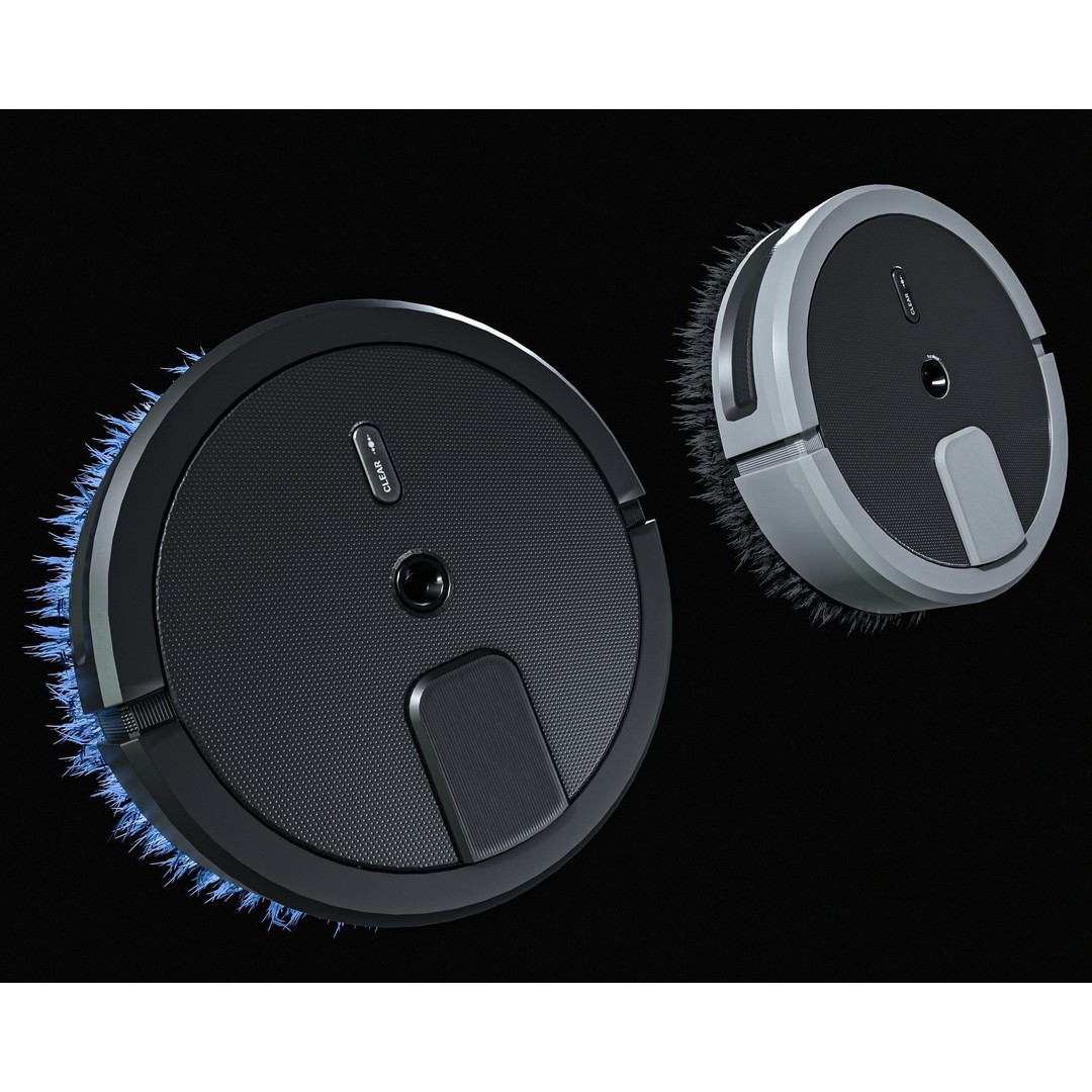 Floor Cleaning Robot 3D Model – Low Poly PBR Game Asset, FBX - View 14