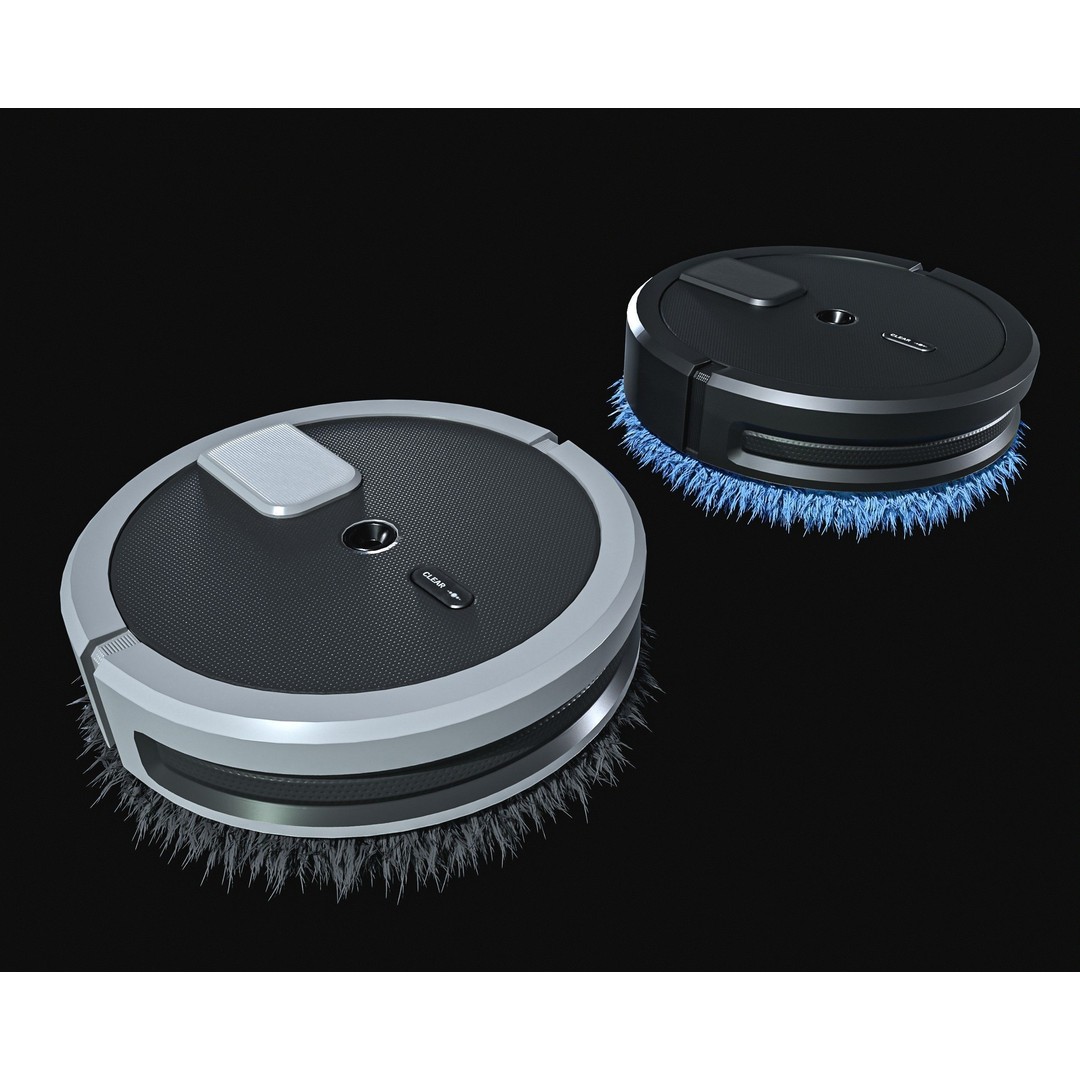 Floor Cleaning Robot 3D Model – Low Poly PBR Game Asset, FBX - View 15