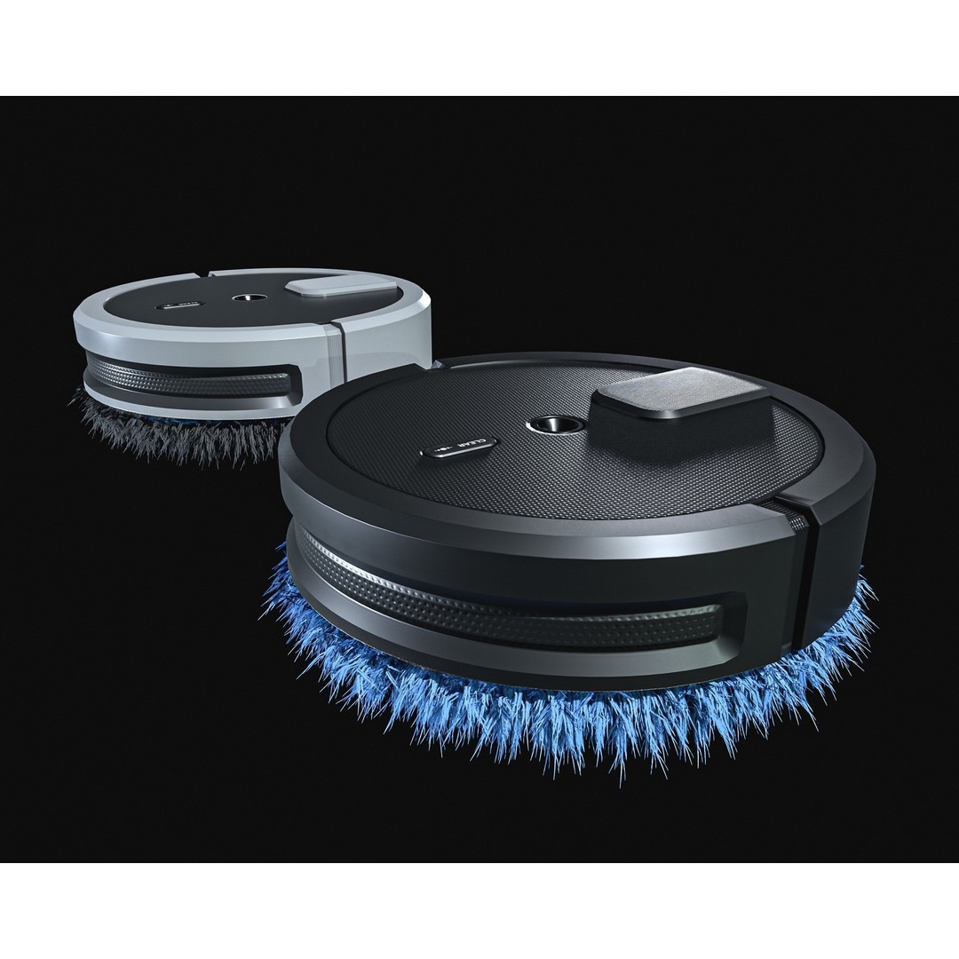 Floor Cleaning Robot 3D Model – Low Poly PBR Game Asset, FBX - View 16